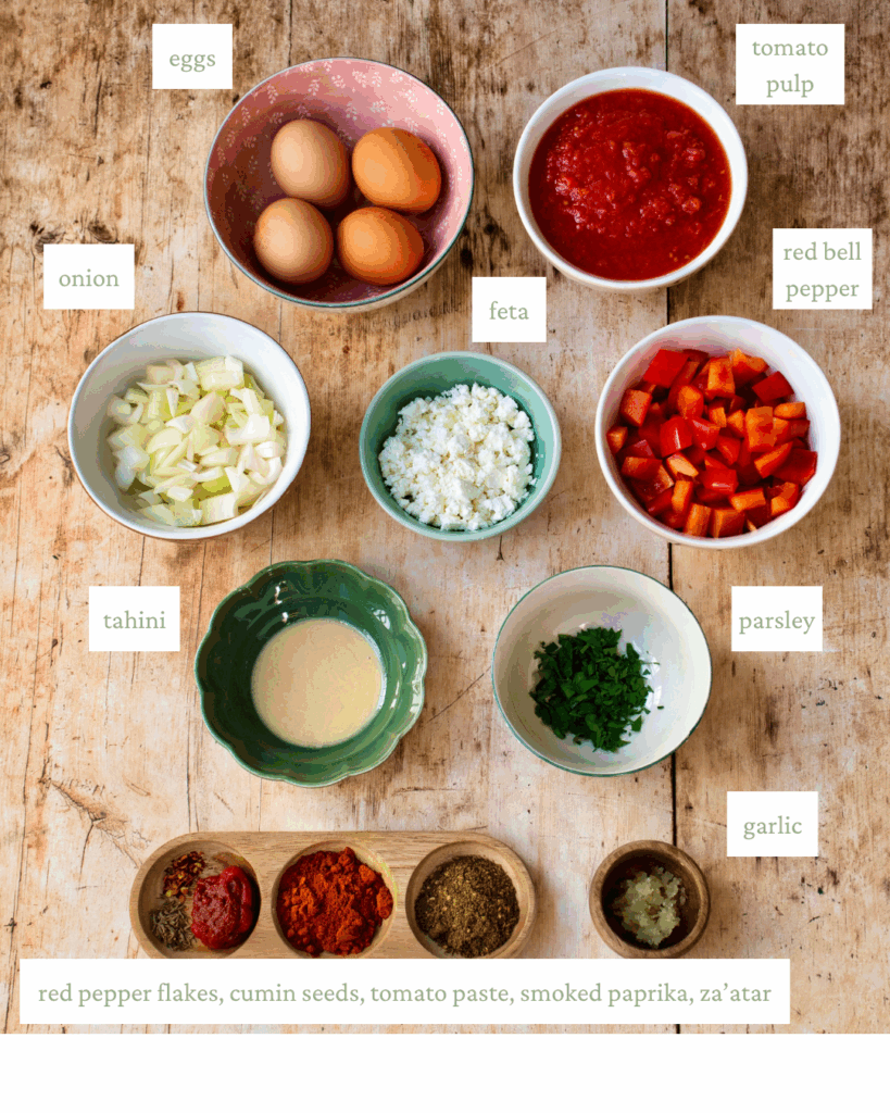 vegetarian shakshuka ingredients